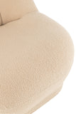 Hocker Teddy Velours Warm Beige