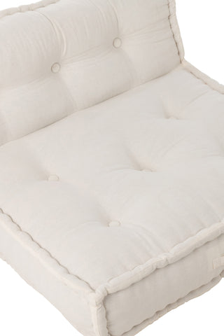 Sitzkissen Rücken Baumwolle Weiß