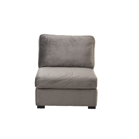Sofa Lounge Mitte Samt Grau
