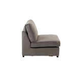 Sofa Lounge Mitte Samt Grau