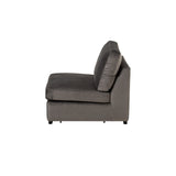 Sofa Lounge Mitte Samt Grau