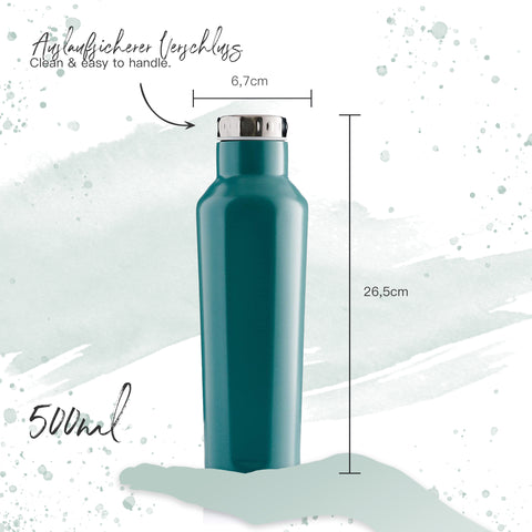 Thermoflasche-Flask-Maße